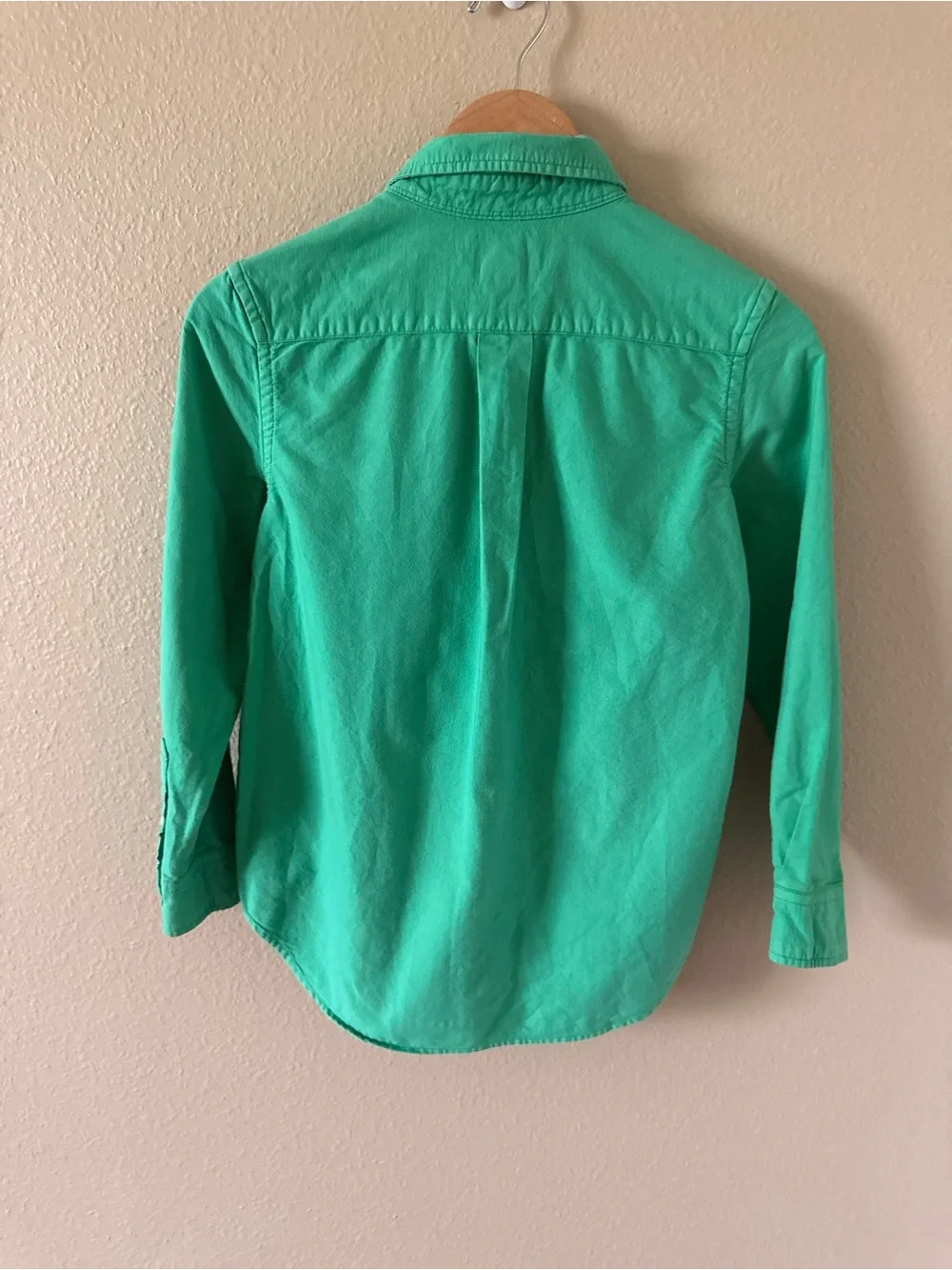 Ralph Lauren Kids Bright Green Button-Down Shirt with Pink Pony